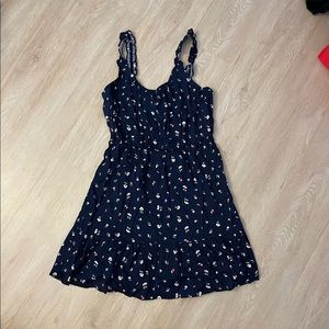 NWT NAVY FLORAL BANANA REPUBLIC PETITES DRESS